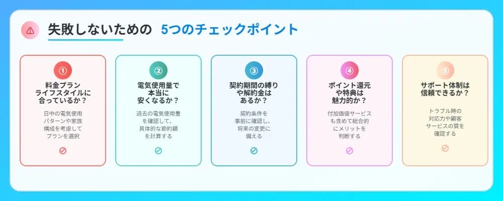 失敗しないための5つのチェックポイント