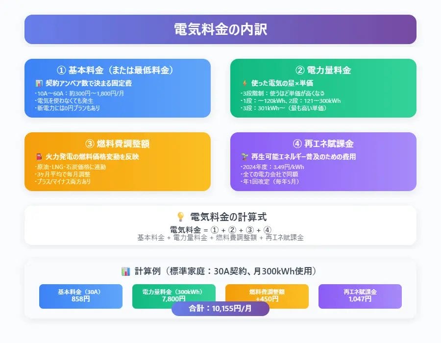 電気料金の内訳を理解しよう