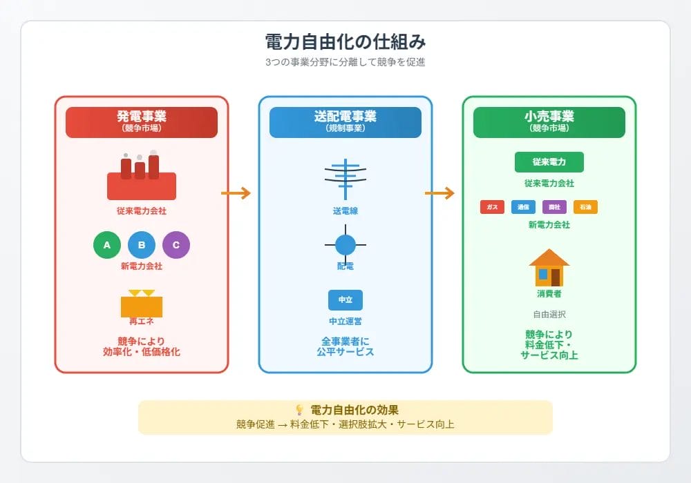 電気が家に届く仕組みは変わらないから安心！