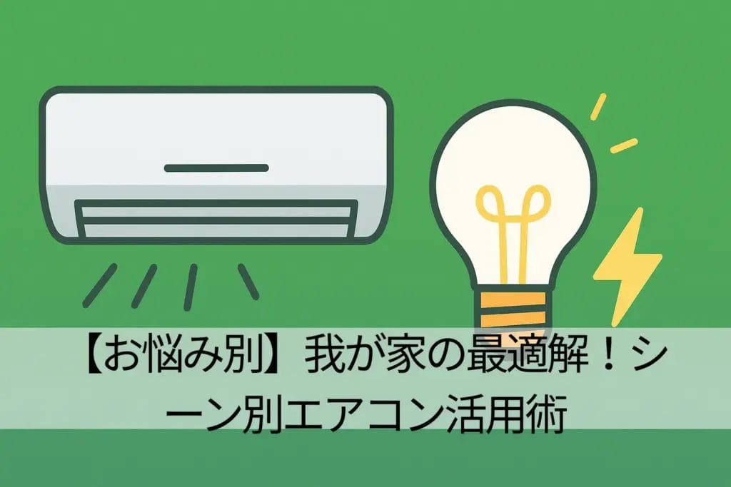 【お悩み別】我が家の最適解!シーン別エアコン活用術