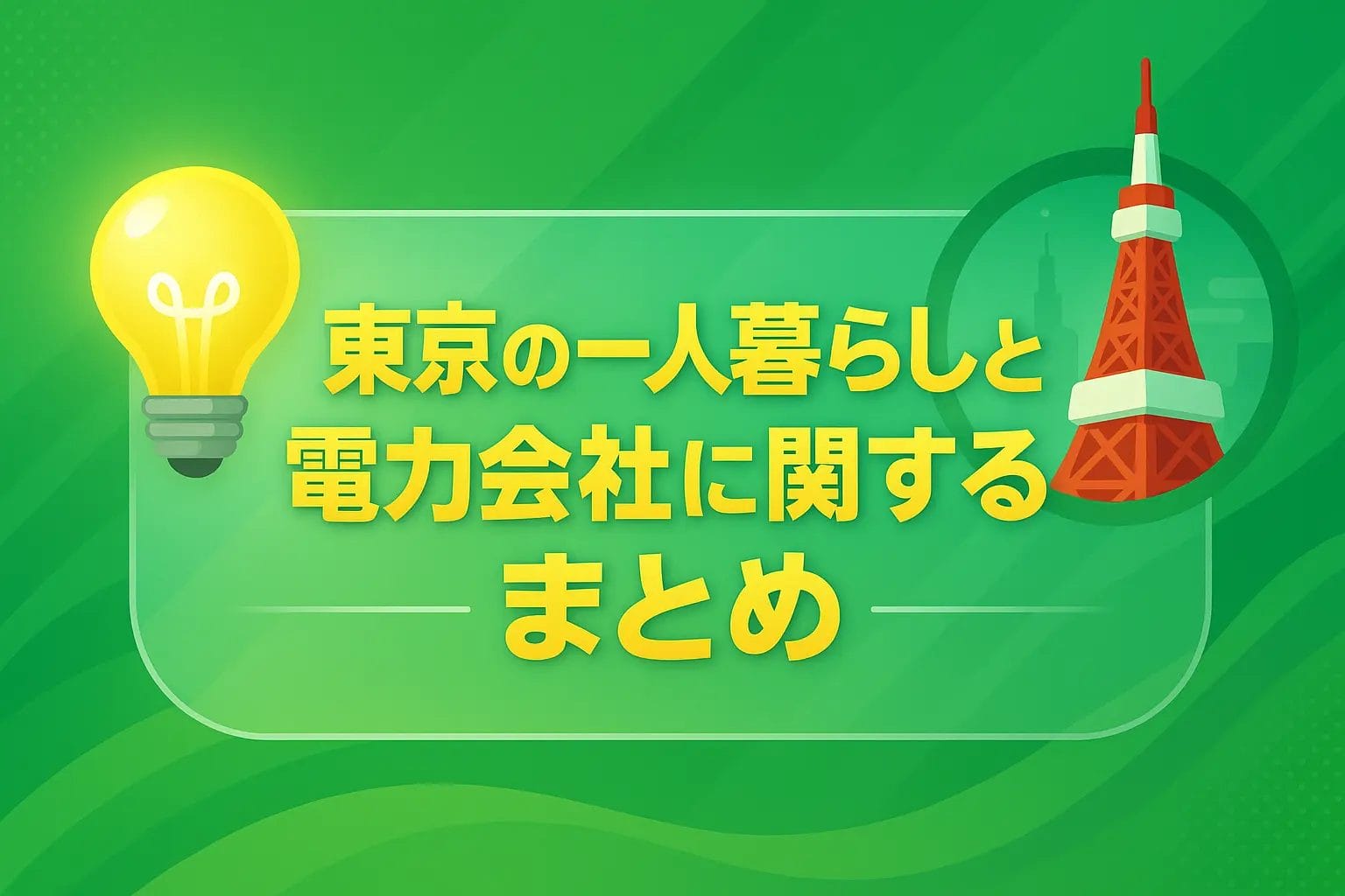 東京の一人暮らしと電力会社に関するまとめ