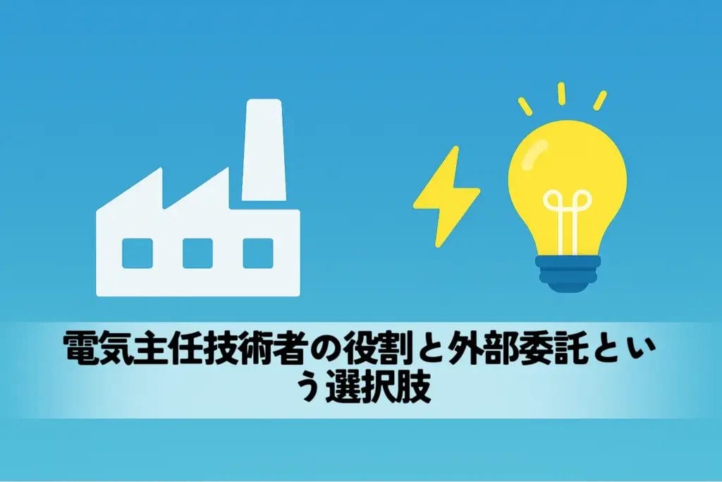 電気主任技術者の役割と外部委託という選択肢